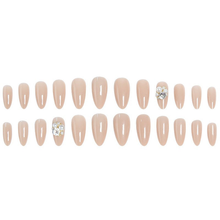 Artificial nail set with elegant pearl design and high-gloss surface Stornfield
