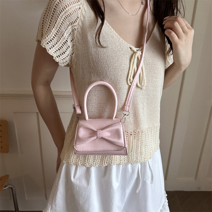 Polka Dot Structured Handbag