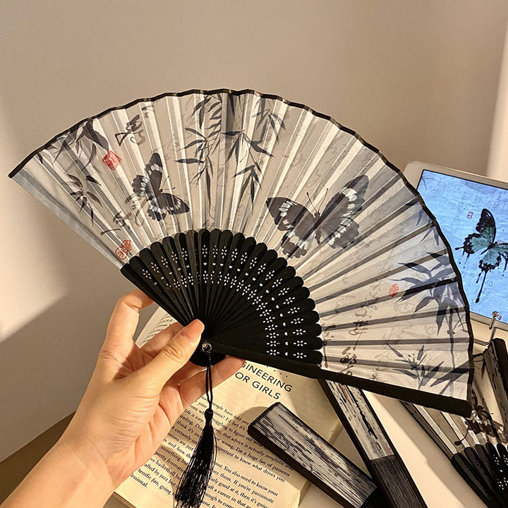 Handmade Fan with Elegant Butterfly Design Stornfield