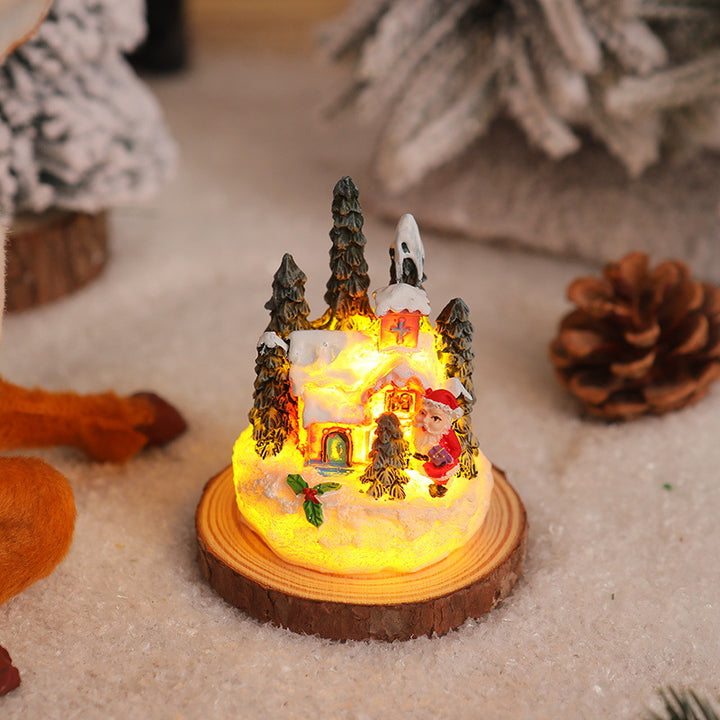 Christmas miniature lighting with snow scenes Stornfield