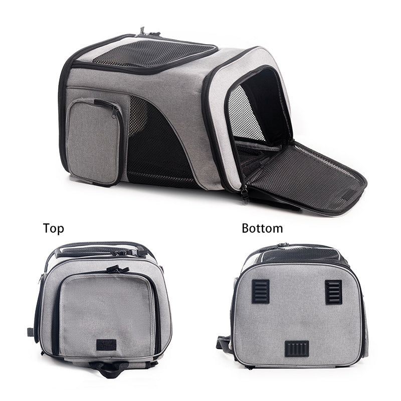 Portable Pet Backpack with Breathable Mesh Inserts Stornfield