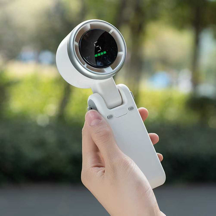Cooling Portable Bladeless Mini Handheld Fan with Digital Speed Display Stornfield