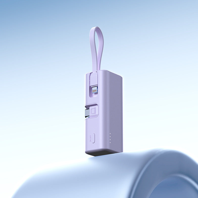 Mini Powerbank with Integrated Charging Cable and LED Display Stornfield