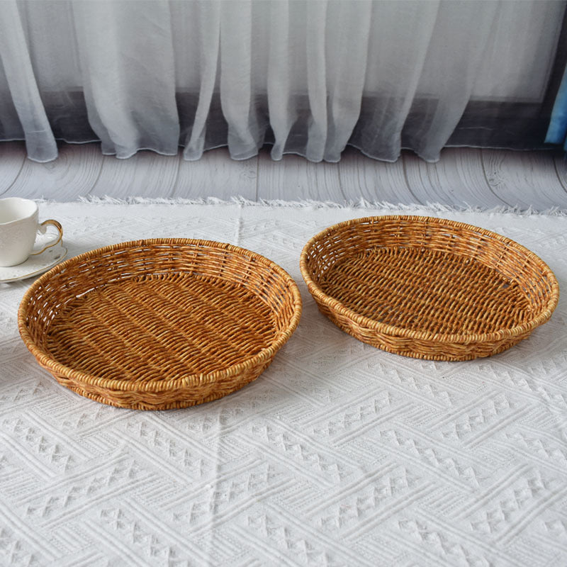 Leaf-Shaped Woven Serving Platter Stornfield