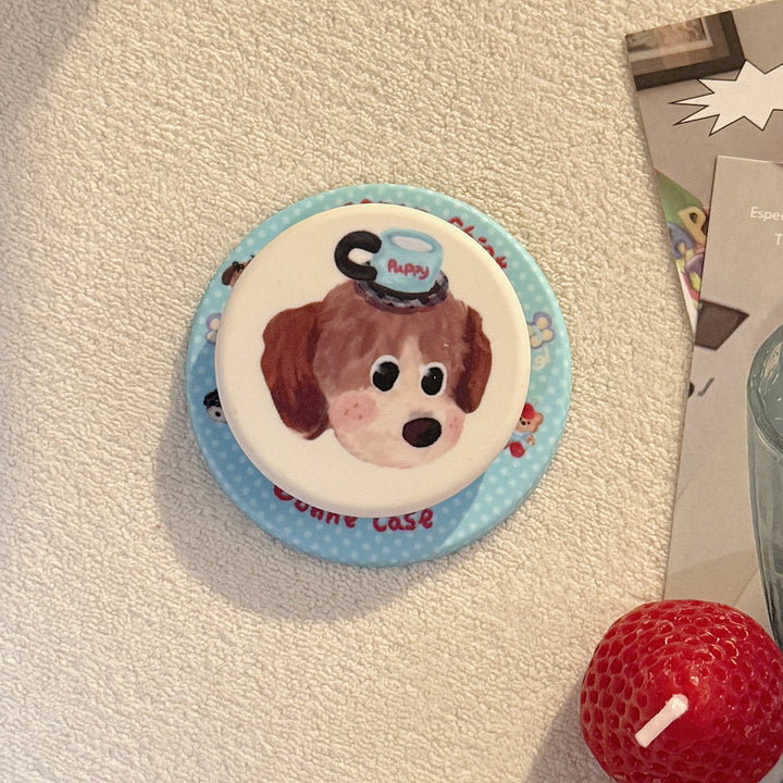 Decorative smartphone finger holder in dog design Stornfield