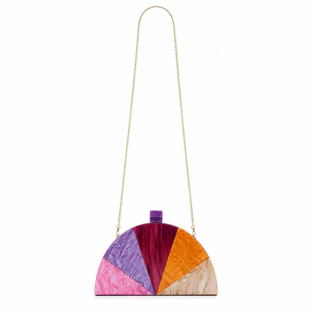 Decorative Geometric Acrylic Clutch