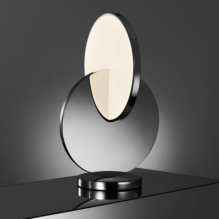 Artistic Table Lamp with Geometric Design