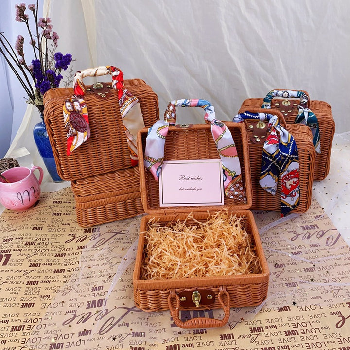 Women's braided handbag with decorative silk ribbon Stornfield