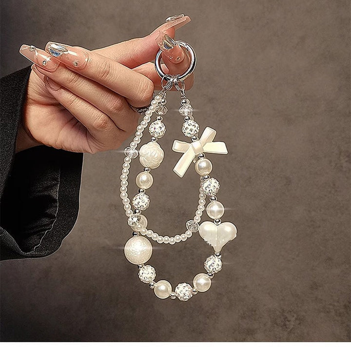 Elegant Pearl Bead Charm Keychain Stornfield