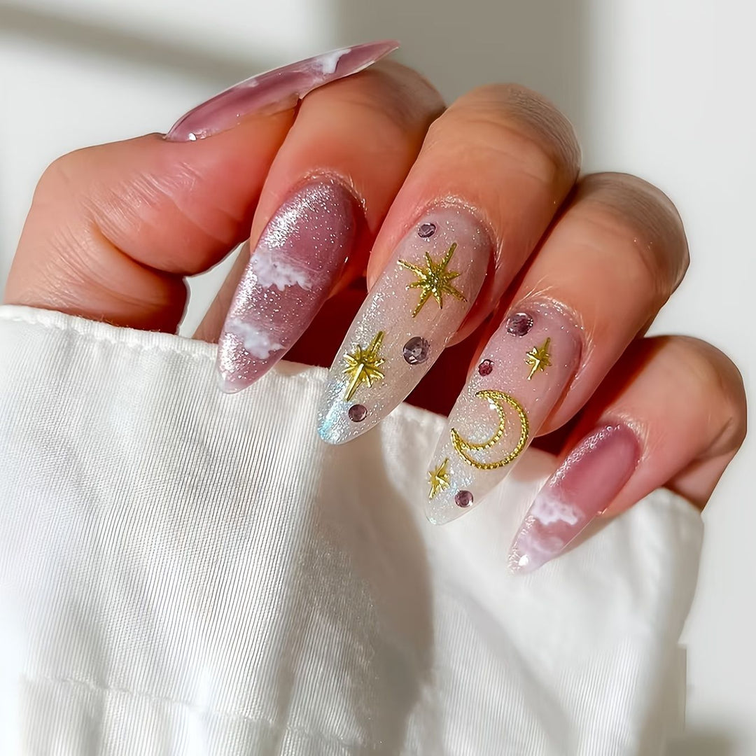 Celestial-Themed Decorative Press-On Nails Stornfield