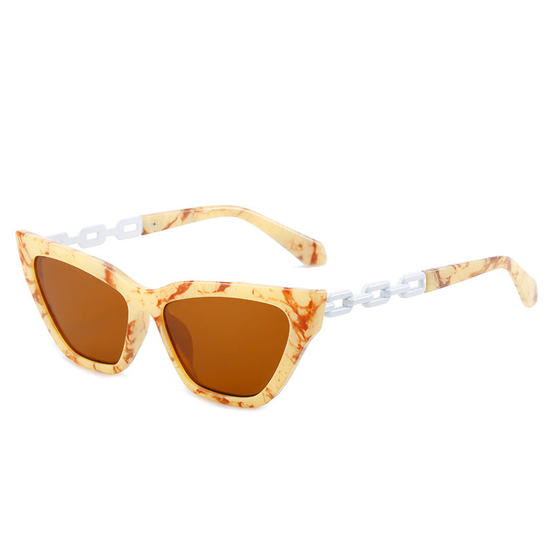 Women's Cat-Eye Sunglasses with Modern Chain Frame Stornfield