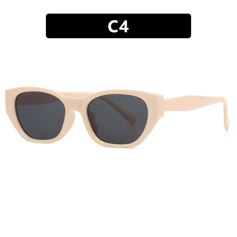 Women's futuristic cat-eye sunglasses with transparent frame and comfortable UV protection Stornfield