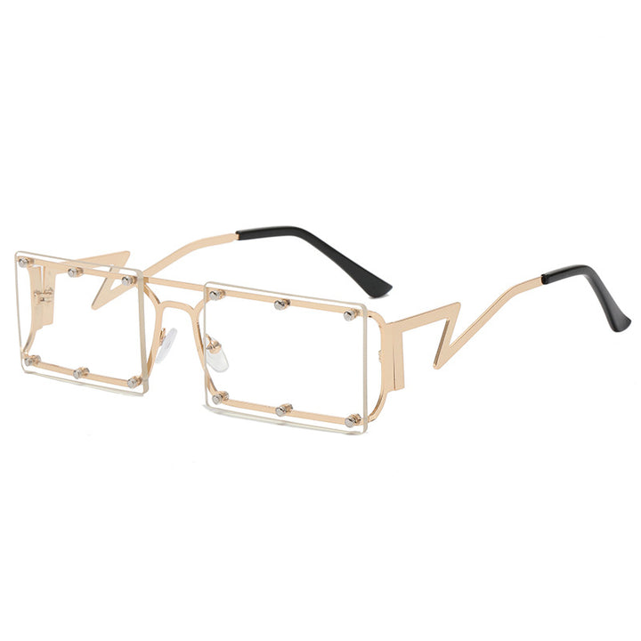 Women extravagant oversized sunglasses with geometric frame Stornfield