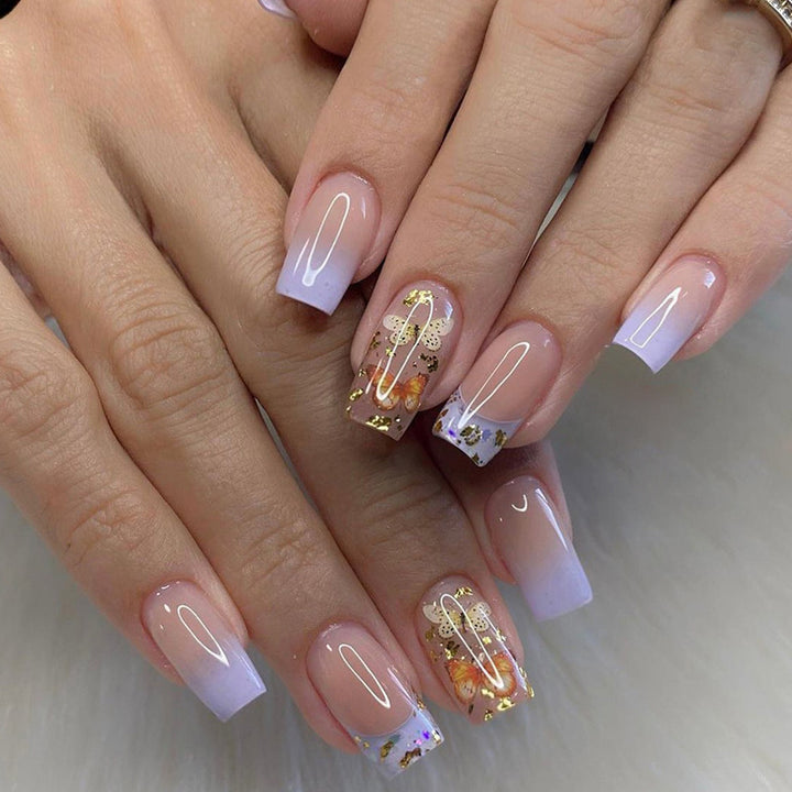 Floral Embellished Press-On Nail Set Stornfield