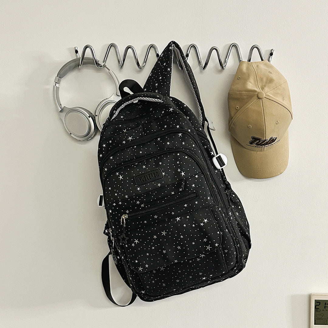 Star-Patterned Backpack with Multiple Compartments Stornfield