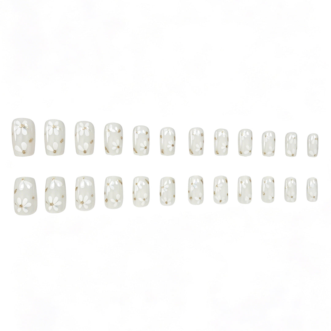 Floral Decorated Acrylic Nail Art Extensions Stornfield
