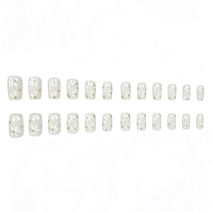 Floral Decorated Acrylic Nail Art Extensions Stornfield
