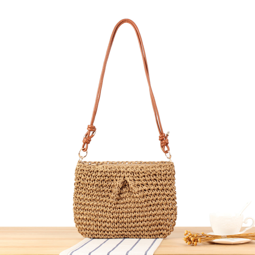 Handbag Made of Woven Natural Material with Adjustable Strap Stornfield