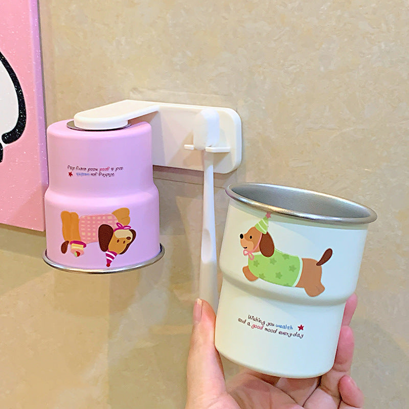 Wall-mounted toothbrush holder with playful animal design Stornfield