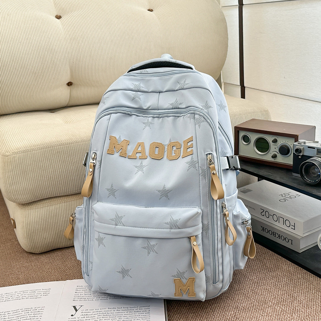 Star-Patterned Adjustable Backpack Stornfield