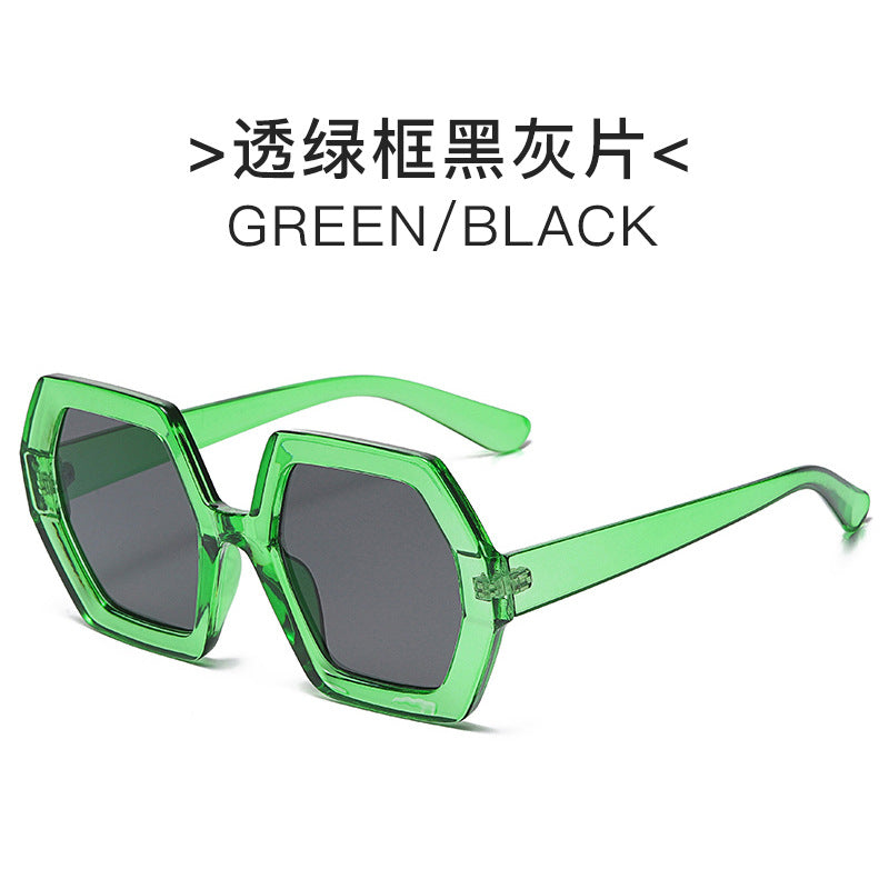 Women extravagant hexagonal sunglasses Stornfield