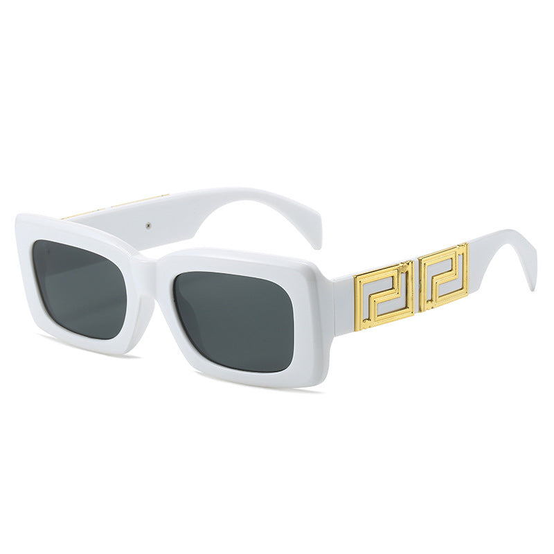 Women elegant square sunglasses with luxurious gold accent Stornfield
