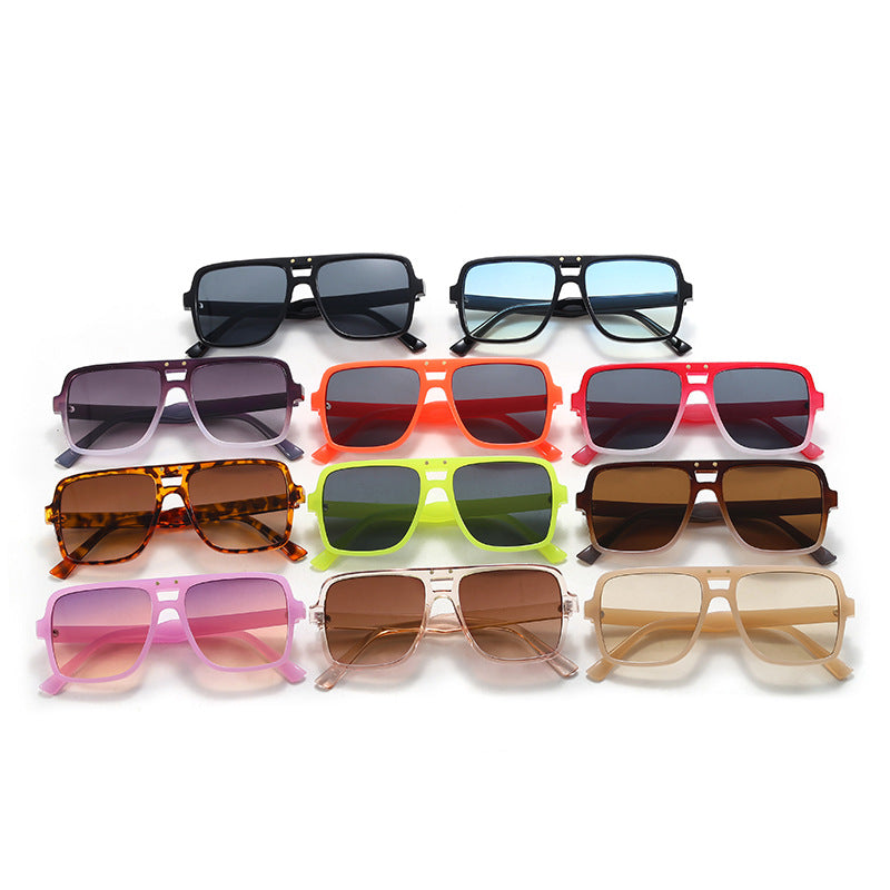 Women's square oversized sunglasses with trendy transparent frame Stornfield