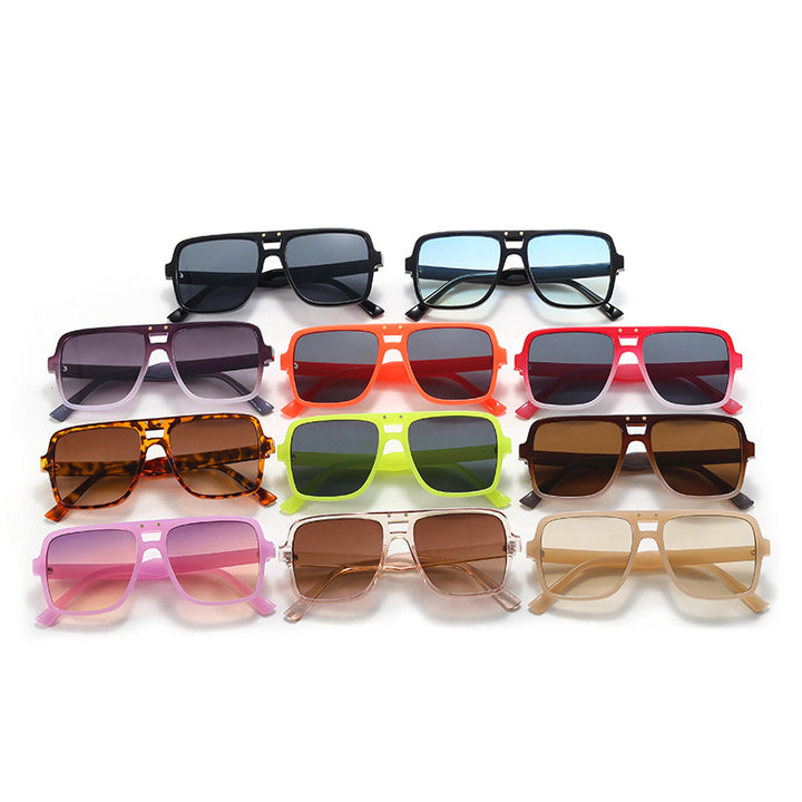 Women's square oversized sunglasses with trendy transparent frame Stornfield