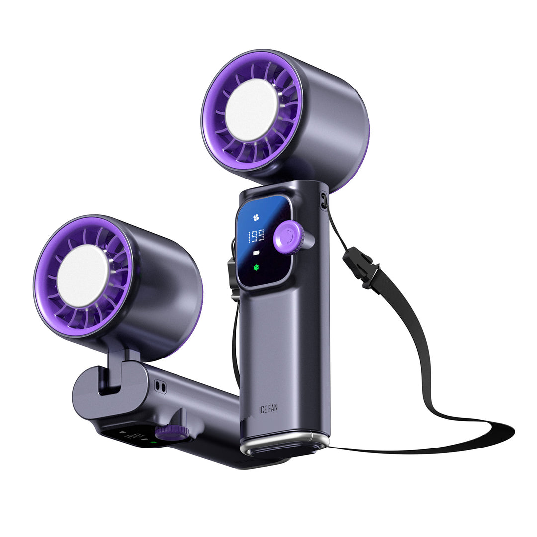 Dual-Head Rechargeable Personal Cooling Fan Stornfield