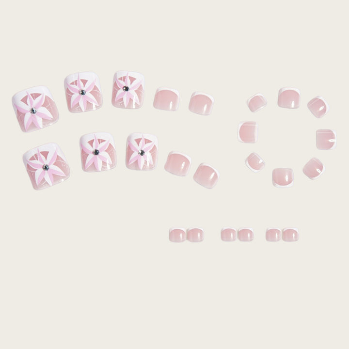 Artificial toenails with floral designs Stornfield