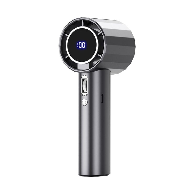 Women portable multifunctional hand fan with digital temperature display Stornfield