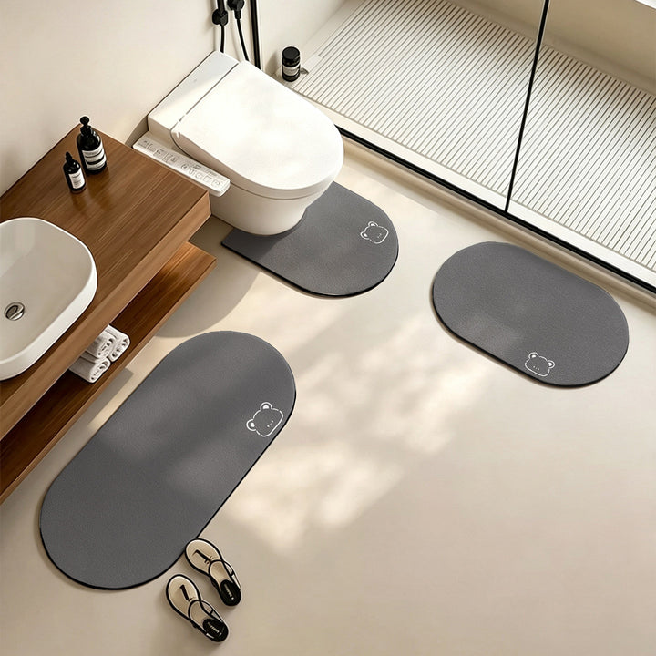 Cute Cartoon-Themed Bathroom Mat Set