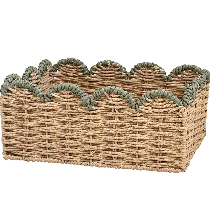 Decorative storage basket with wave edge Stornfield