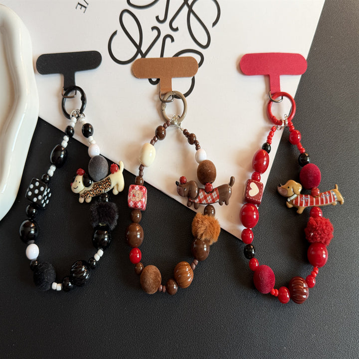 Playful Beaded Pet-Themed Keychain Stornfield