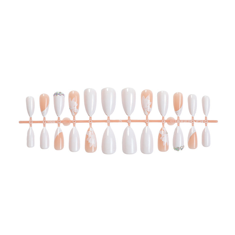 Premium Floral Designed Press-On Nail Set Stornfield
