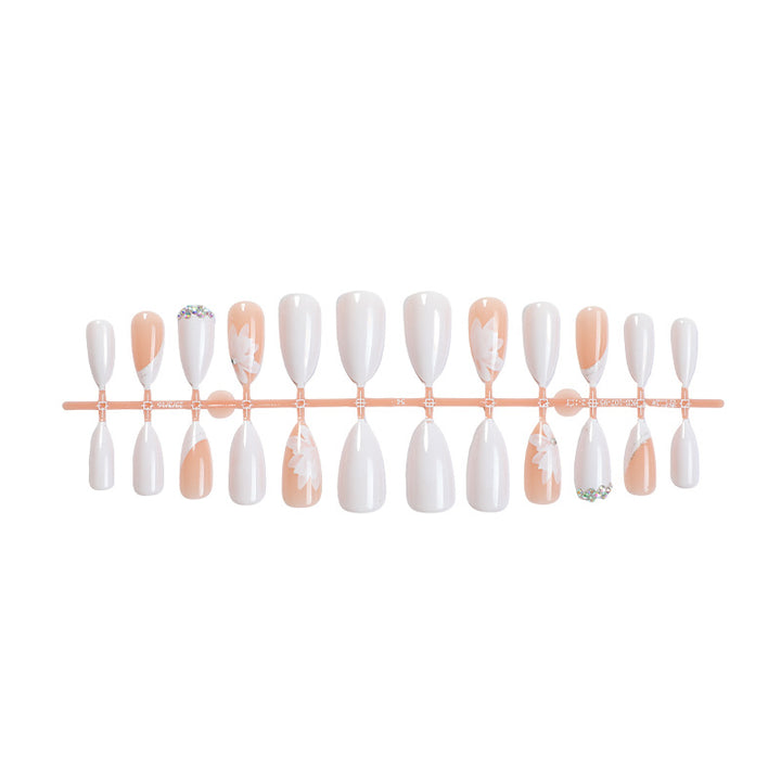 Premium Floral Designed Press-On Nail Set Stornfield