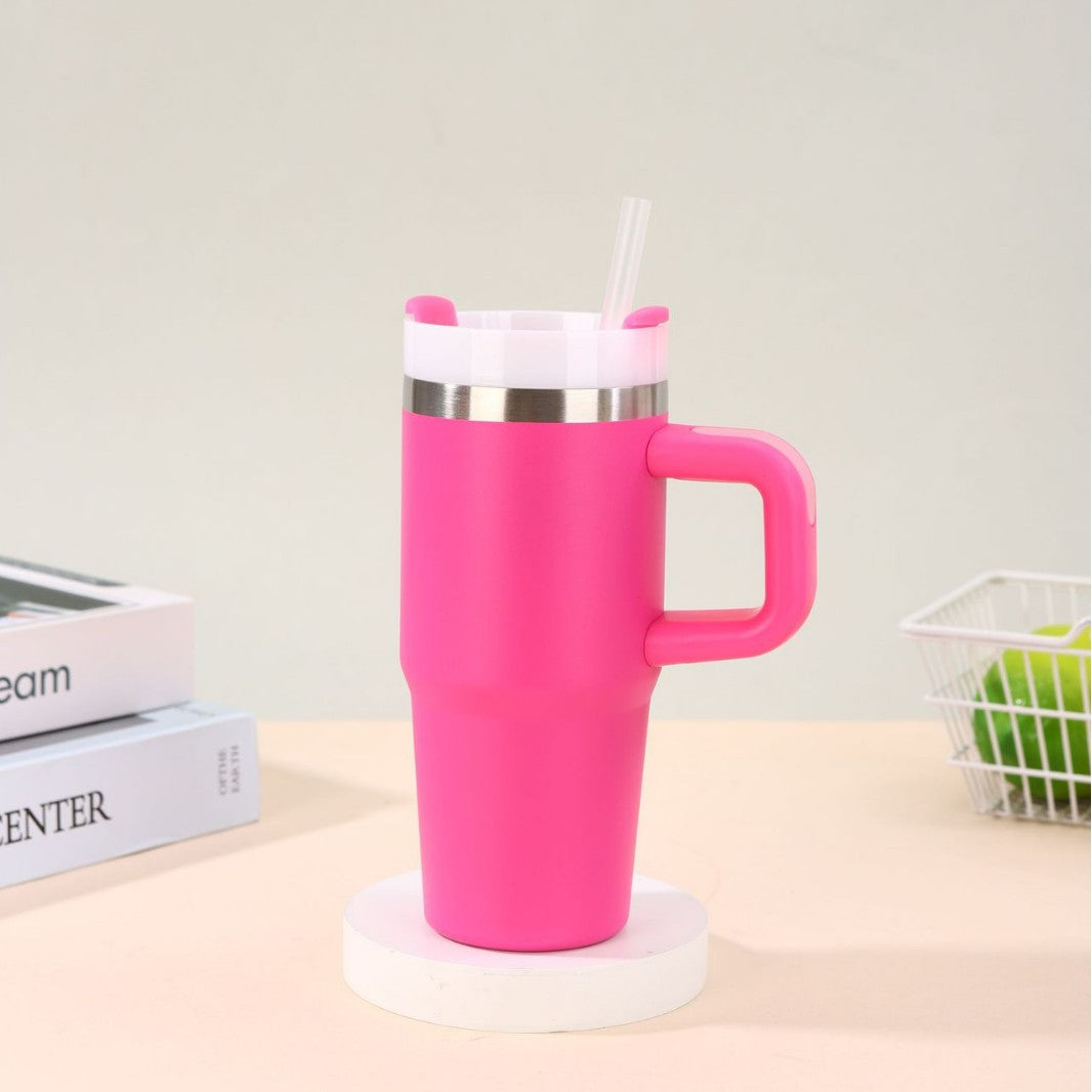 Unisex noble insulated cup with practical straw Stornfield