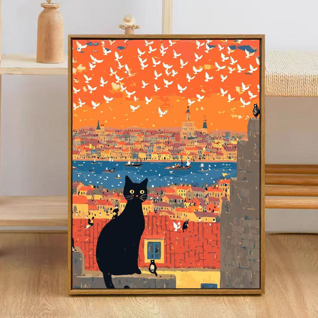 Colorful City Skyline Art Print Stornfield