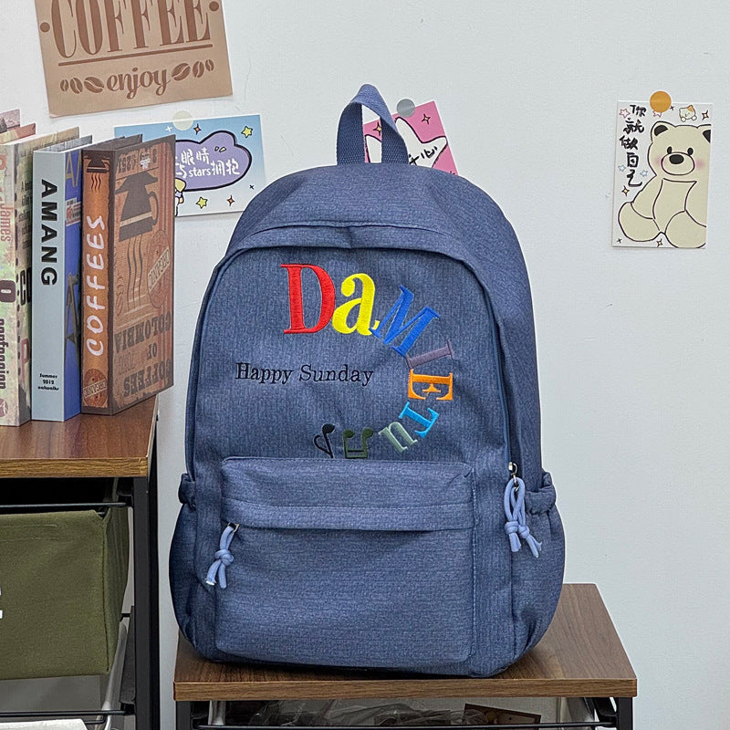 Stylish Star-Embellished Corduroy Backpack Stornfield