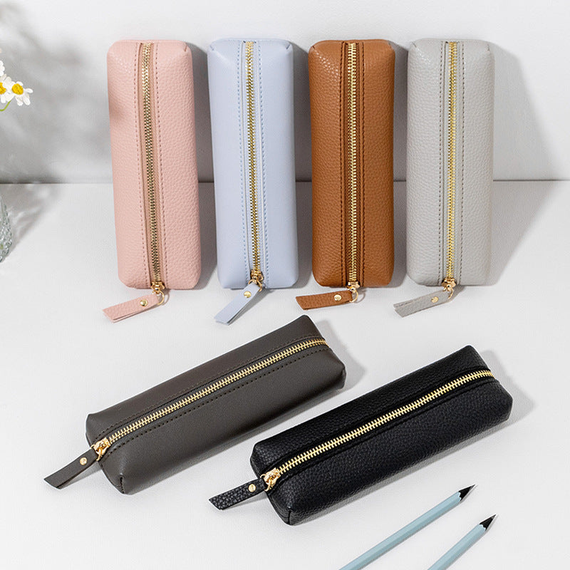 Premium Leather Zippered Pencil Case Stornfield