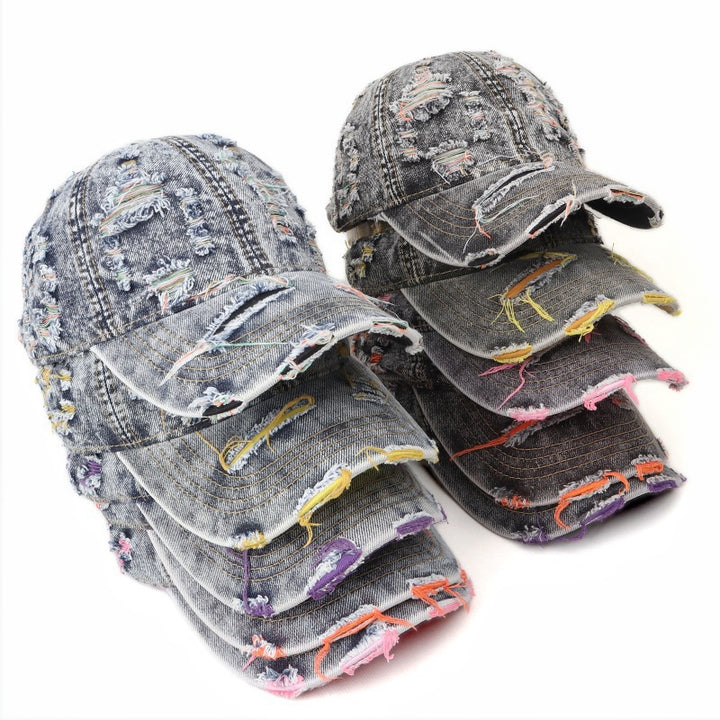 Women's Distressed Denim Baseball Cap Stornfield
