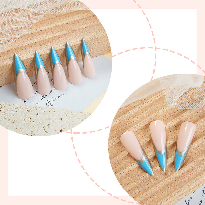Creative Press-On Nail Set with Elegant Artistic Designs Stornfield