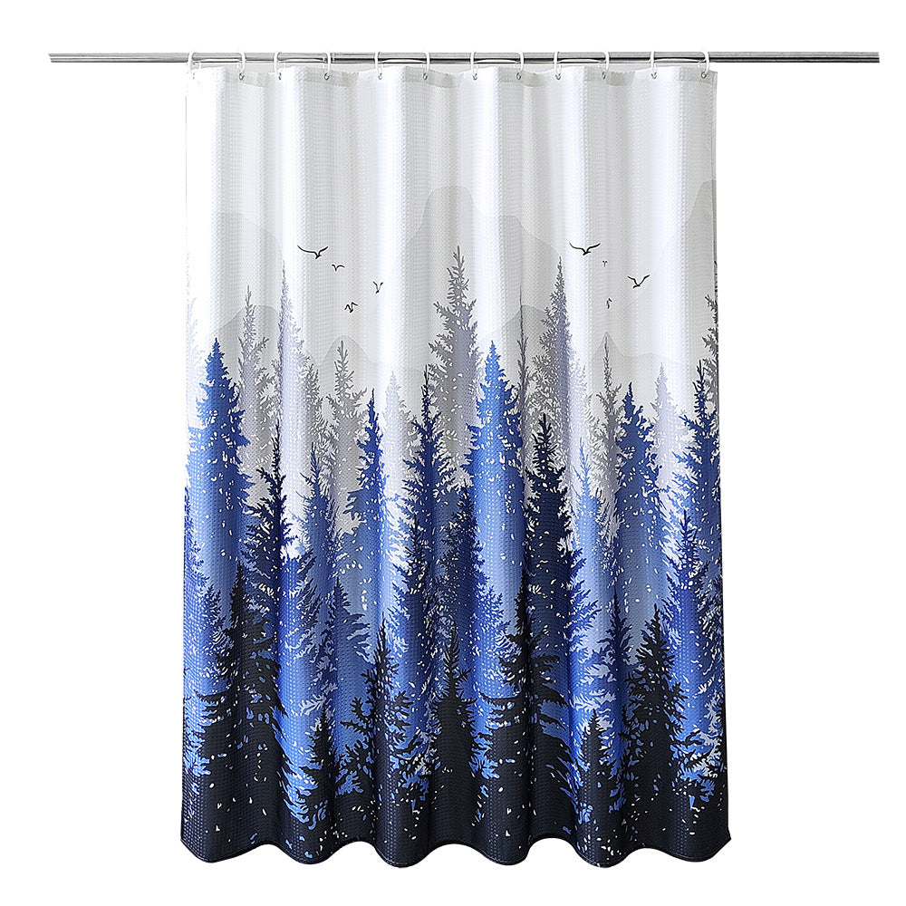 Geometric Patterned Waterproof Shower Curtain Stornfield