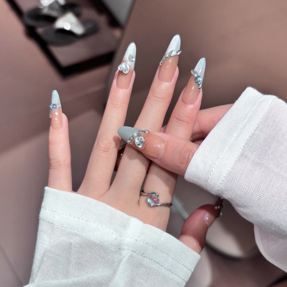 Glamorous Rhinestone-Embellished Press-On Nails Stornfield
