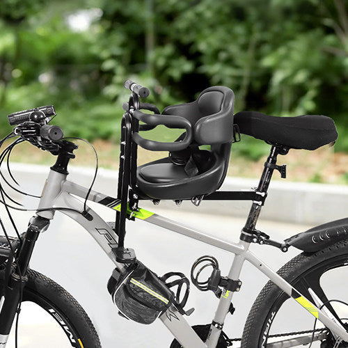 Front Mounted Toddler Bike Seat with Padded Safety Harness Adjustable Frame Mount Stornfield