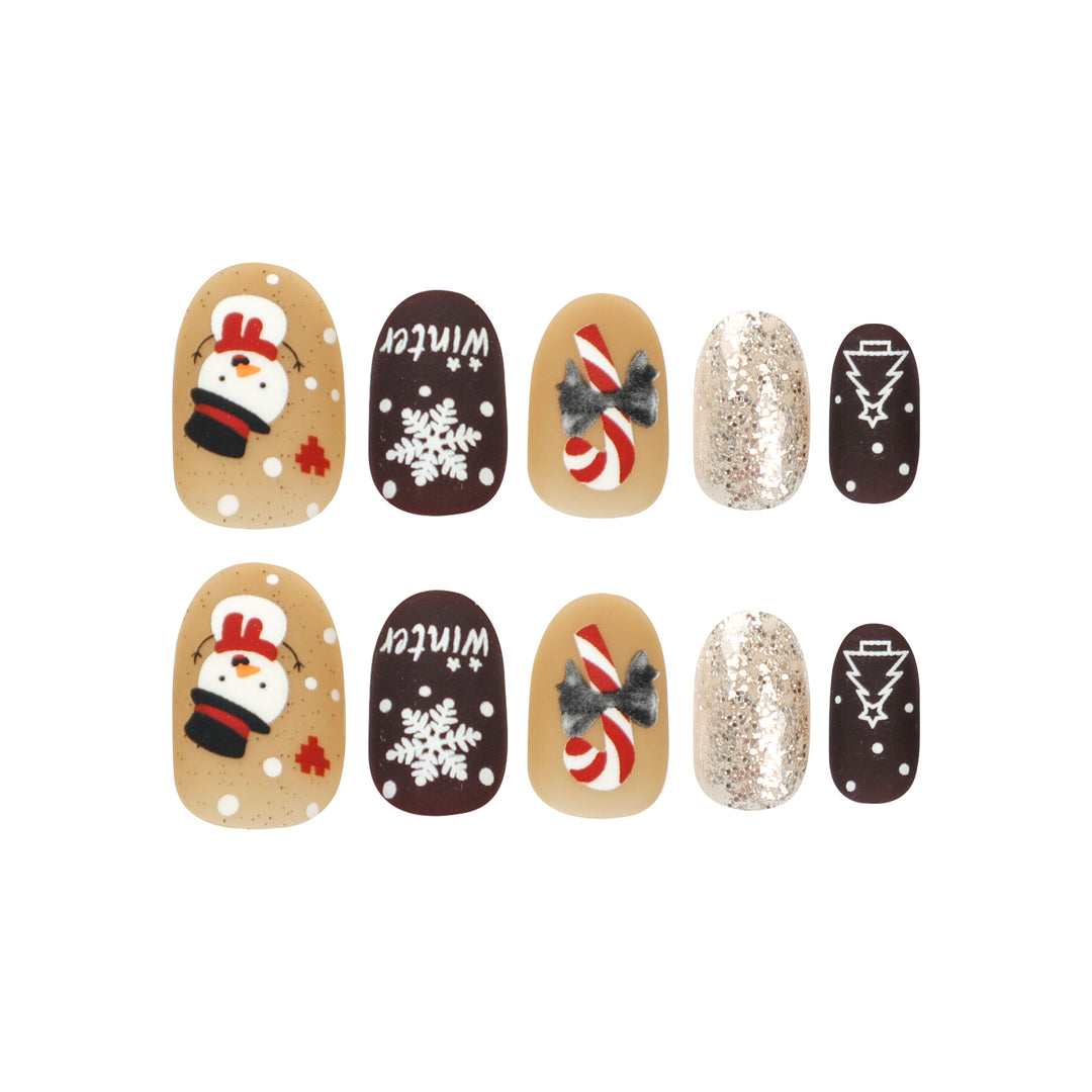 Sparkling winter nail extensions with festive designs Stornfield