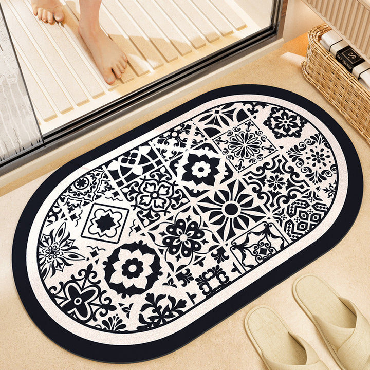 Stylish Floral Bath Mat