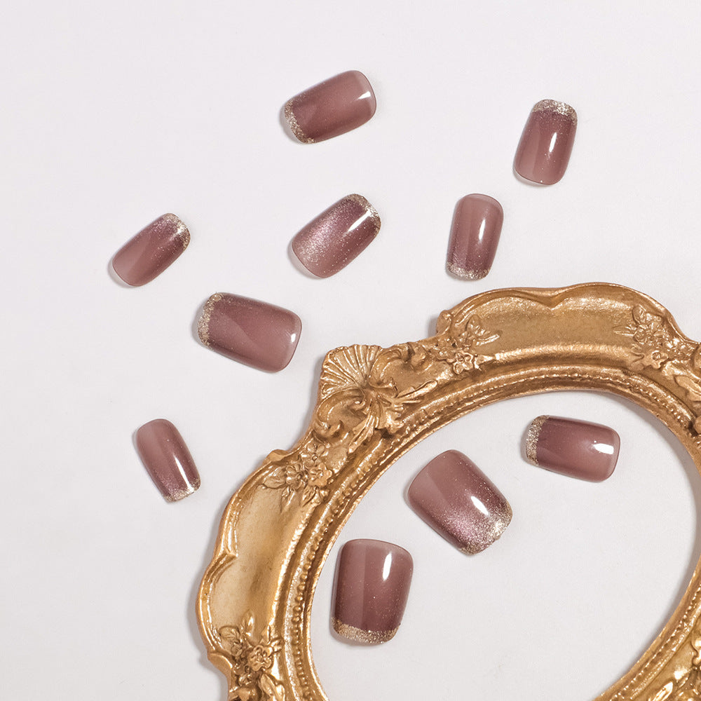 Glamorous Press-On Nail Set with Glitter Tips Stornfield