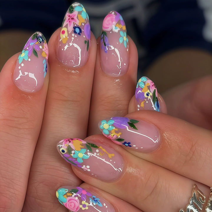 Floral Acrylic Nail Art Enhancements Stornfield 1789915430