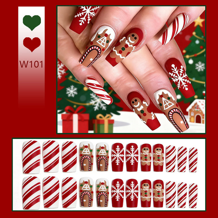 Creative nail art set with festive Christmas design Stornfield